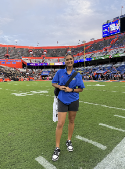 Aayushi Sarkar at Florida football stadium